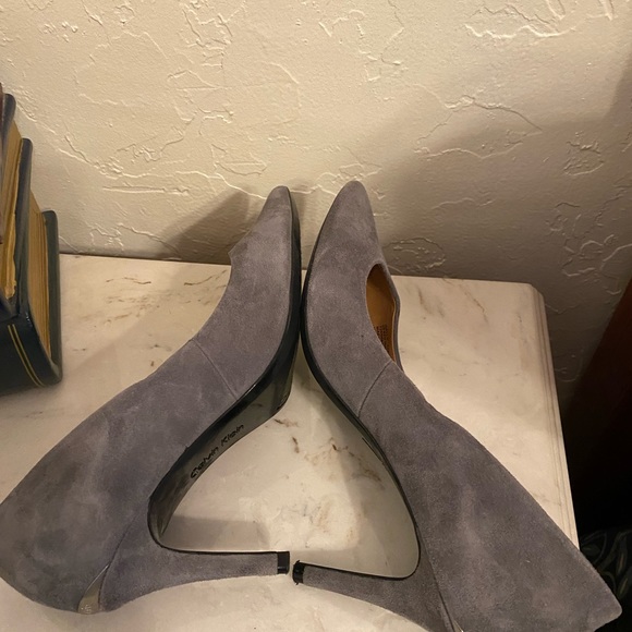 Calvin Klein Gray Suede Pumps - Picture 3 of 5